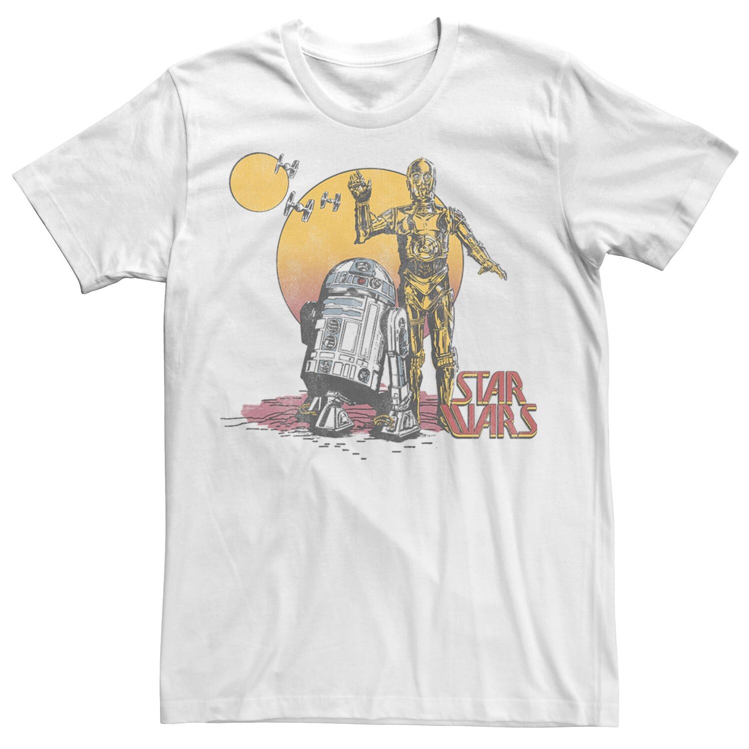 Мужская футболка с портретным рисунком R2-D2 и C-3PO Star Wars, белый
Мужская футболка с портретным рисунком R2-D2 и C-3PO Star Wars, белый