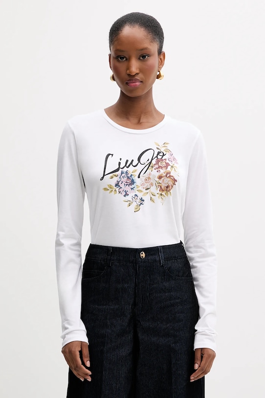Хлопковый лонгслив Liu Jo, белый
Хлопковый лонгслив Liu Jo, белый