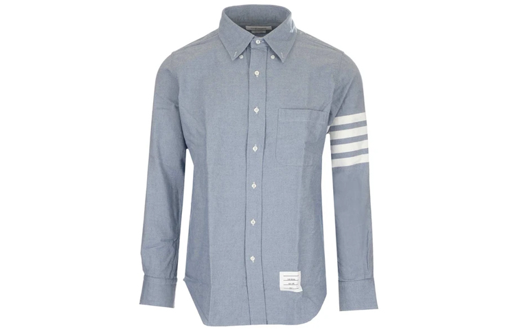 Фланелевая рубашка прямого кроя 4 Bar THOM BROWNE, светло-голубой
Фланелевая рубашка прямого кроя 4 Bar THOM BROWNE, светло-голубой