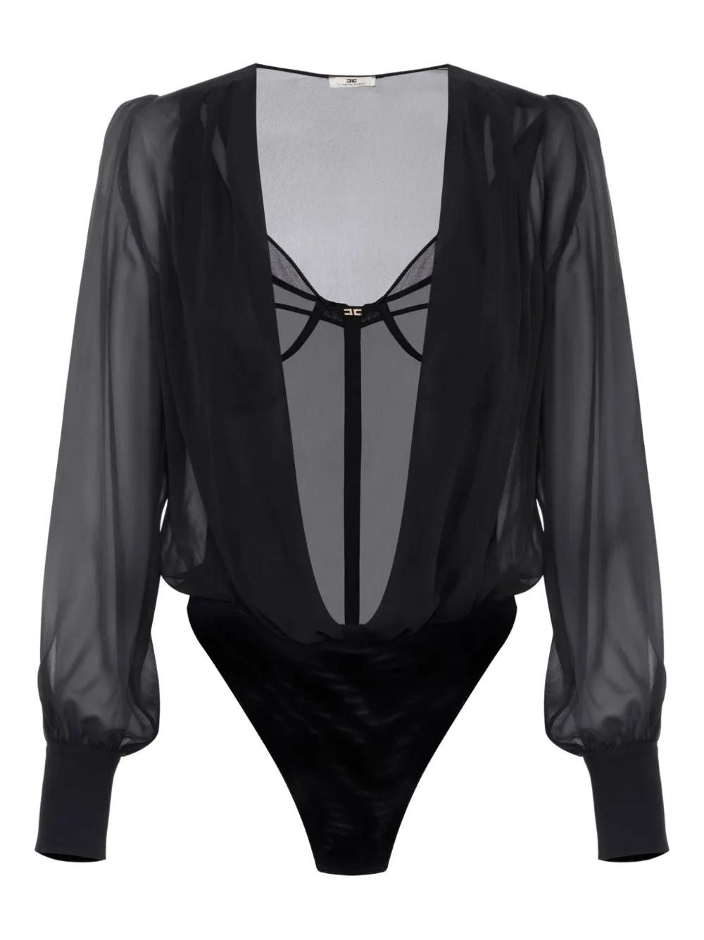 Шелковое боди Elisabetta Franchi, черный
Шелковое боди Elisabetta Franchi, черный