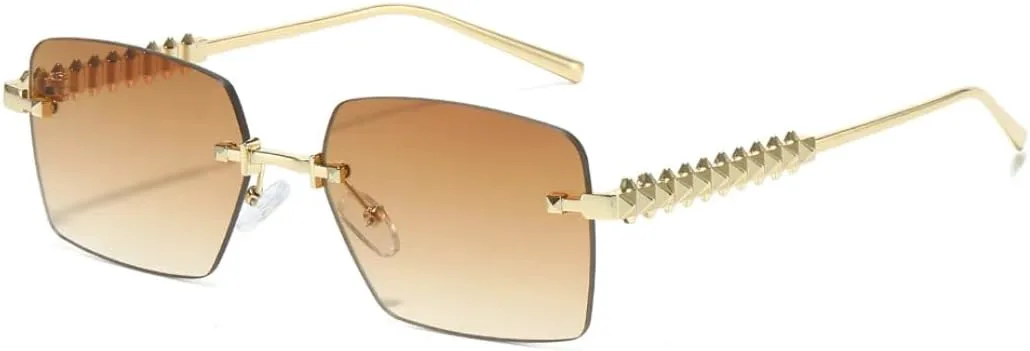 Универсальные повседневные очки для путешествий и шопинга, без оправы, с заостренными краями и заклепками, женские солнцезащитные очки UV400 UATXTAU, Gradient Tea
Универсальные повседневные очки для путешествий и шопинга, без оправы, с заостренными краями и заклепками, женские солнцезащитные очки UV400 UATXTAU, Gradient Tea