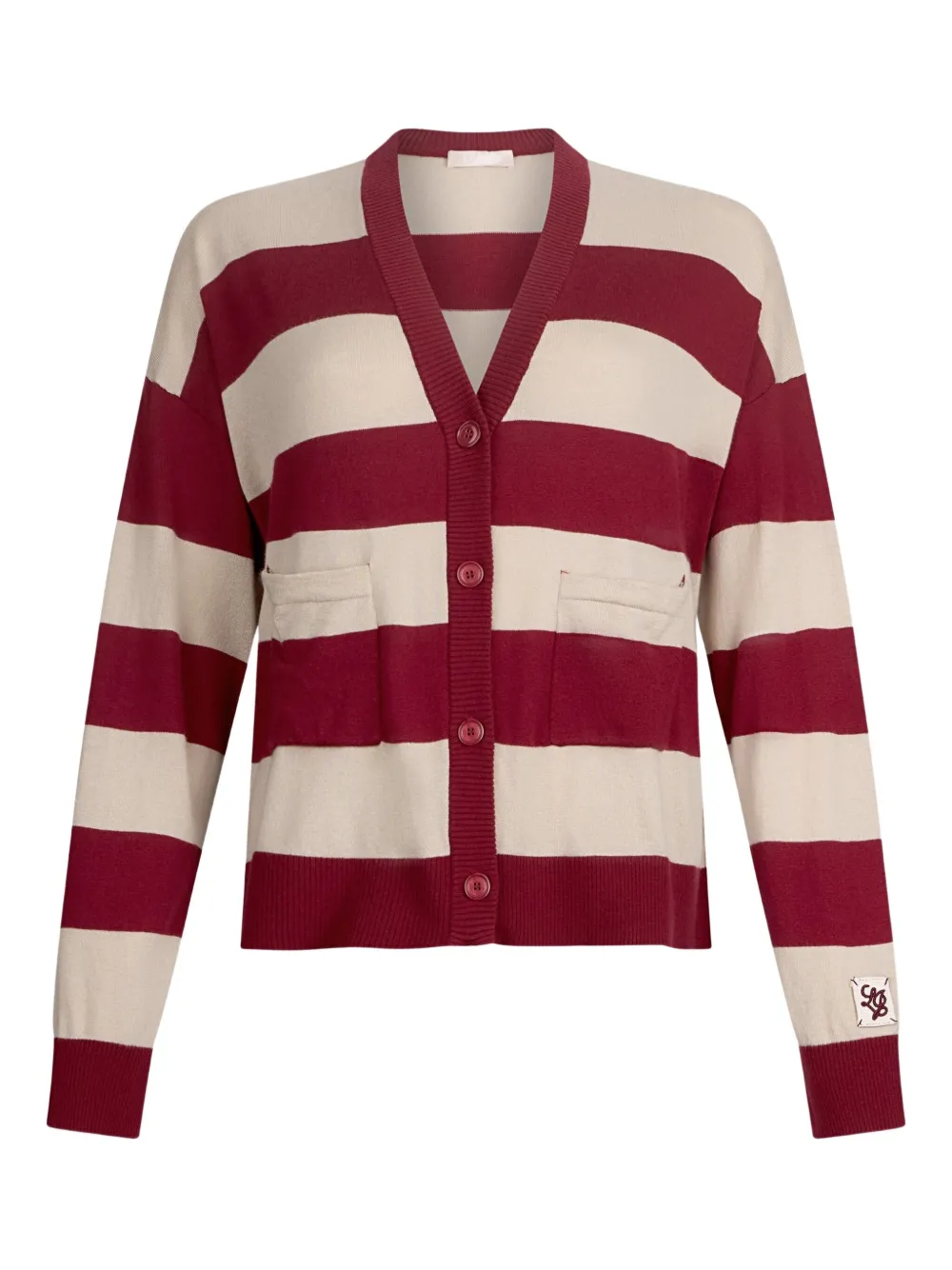Полосатый кардиган с нашивкой LIU JO, красный
Полосатый кардиган с нашивкой LIU JO, красный