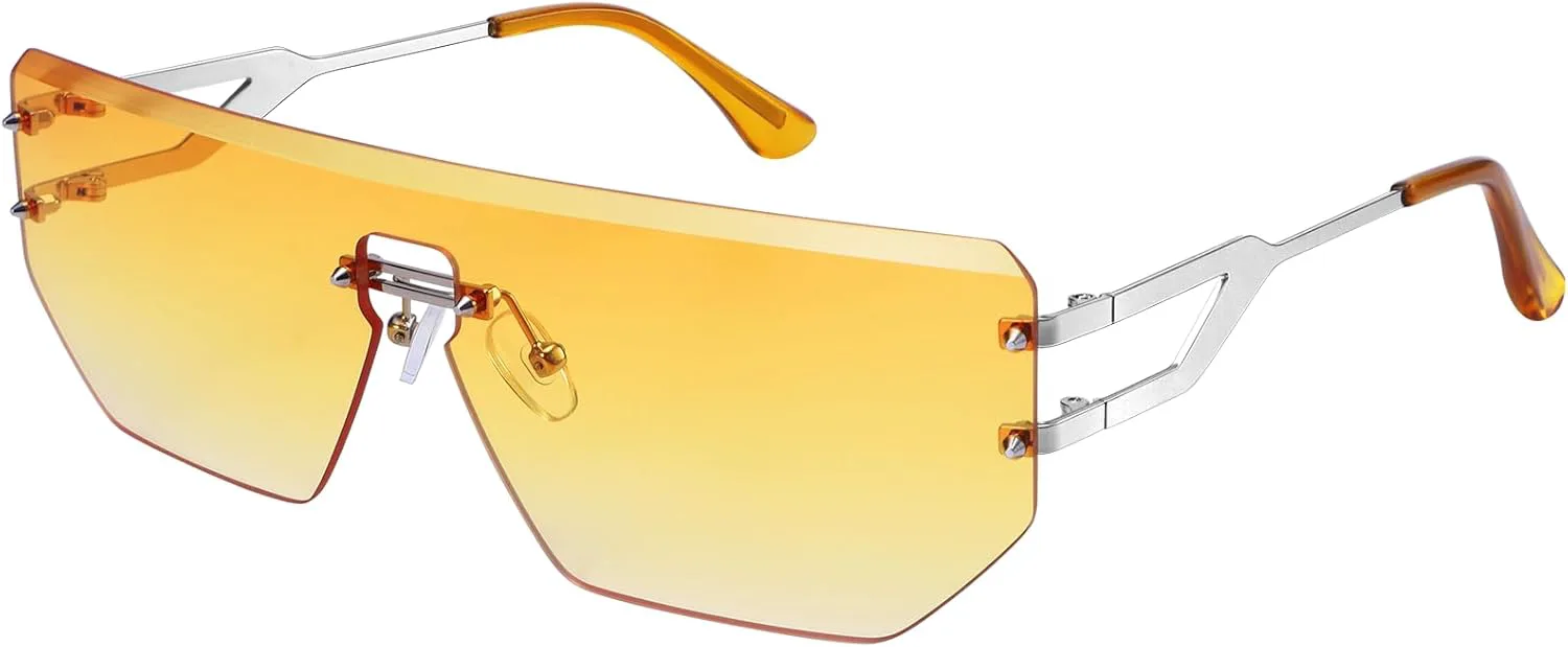 Женские солнцезащитные очки Dollger Rimless Y2k, прямоугольные очки Y2k конфетного цвета, модные квадратные солнцезащитные очки для безрамочного ношения, Yellow
Женские солнцезащитные очки Dollger Rimless Y2k, прямоугольные очки Y2k конфетного цвета, модные квадратные солнцезащитные очки для безрамочного ношения, Yellow