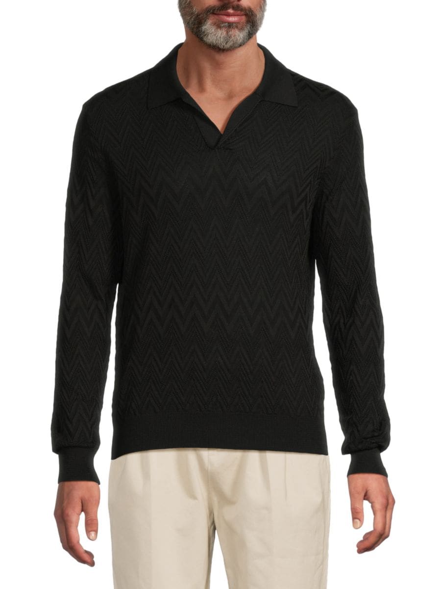 Рубашка-поло с шевронным воротником Johnny M Missoni, черный
Рубашка-поло с шевронным воротником Johnny M Missoni, черный