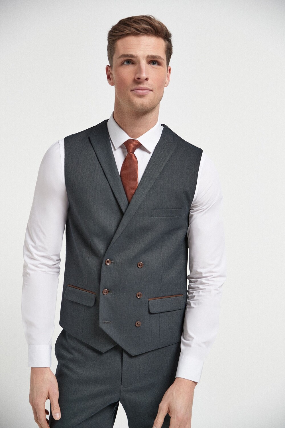 Костюмный жилет с узором елочка Next, зеленый
Костюмный жилет с узором елочка Next, зеленый