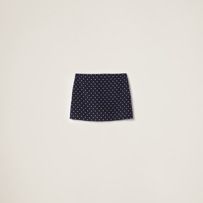 Короткая юбка из крепдешина в горошек Miu Miu, синий
Короткая юбка из крепдешина в горошек Miu Miu, синий