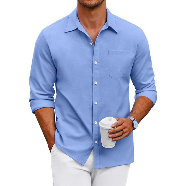 Мужская рубашка oxford с длинным рукавом casual button down regular fit Coofandy, Blue
Мужская рубашка oxford с длинным рукавом casual button down regular fit Coofandy, Blue