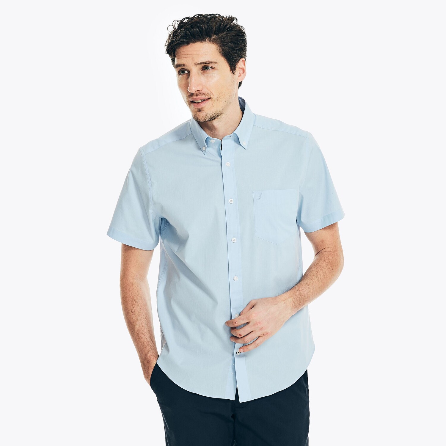 Мужская износостойкая рубашка с короткими рукавами Nautica для работы, устойчивая к морщинам, цвет Noon Blue
Мужская износостойкая рубашка с короткими рукавами Nautica для работы, устойчивая к морщинам, цвет Noon Blue