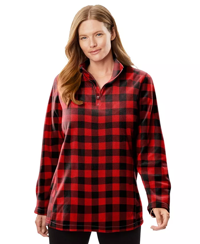 Плюс сайз худи на молнии из микрофлиса Woman Within, красный
Плюс сайз худи на молнии из микрофлиса Woman Within, красный