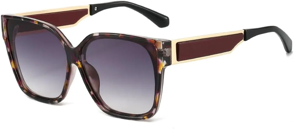 Солнцезащитные очки UV400 с градиентной оправой большого размера для женщин и мужчин, для бега и занятий спортом на открытом воздухе UYPTK, Purple Leopard Gray
Солнцезащитные очки UV400 с градиентной оправой большого размера для женщин и мужчин, для бега и занятий спортом на открытом воздухе UYPTK, Purple Leopard Gray