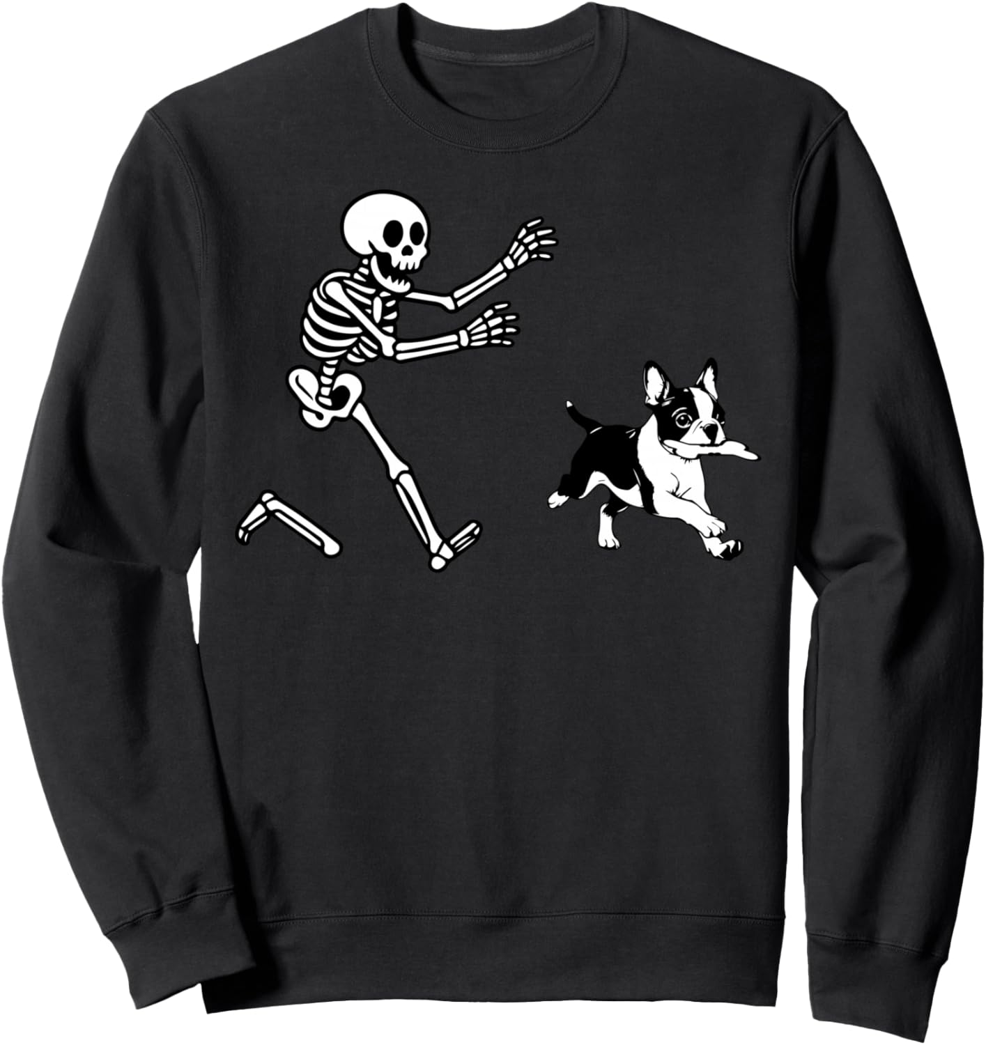 Забавная толстовка на Хэллоуин с изображением бегущего скелета бостон-терьера Bostie Mama Messy Buns T-Shirt, черный
Забавная толстовка на Хэллоуин с изображением бегущего скелета бостон-терьера Bostie Mama Messy Buns T-Shirt, черный