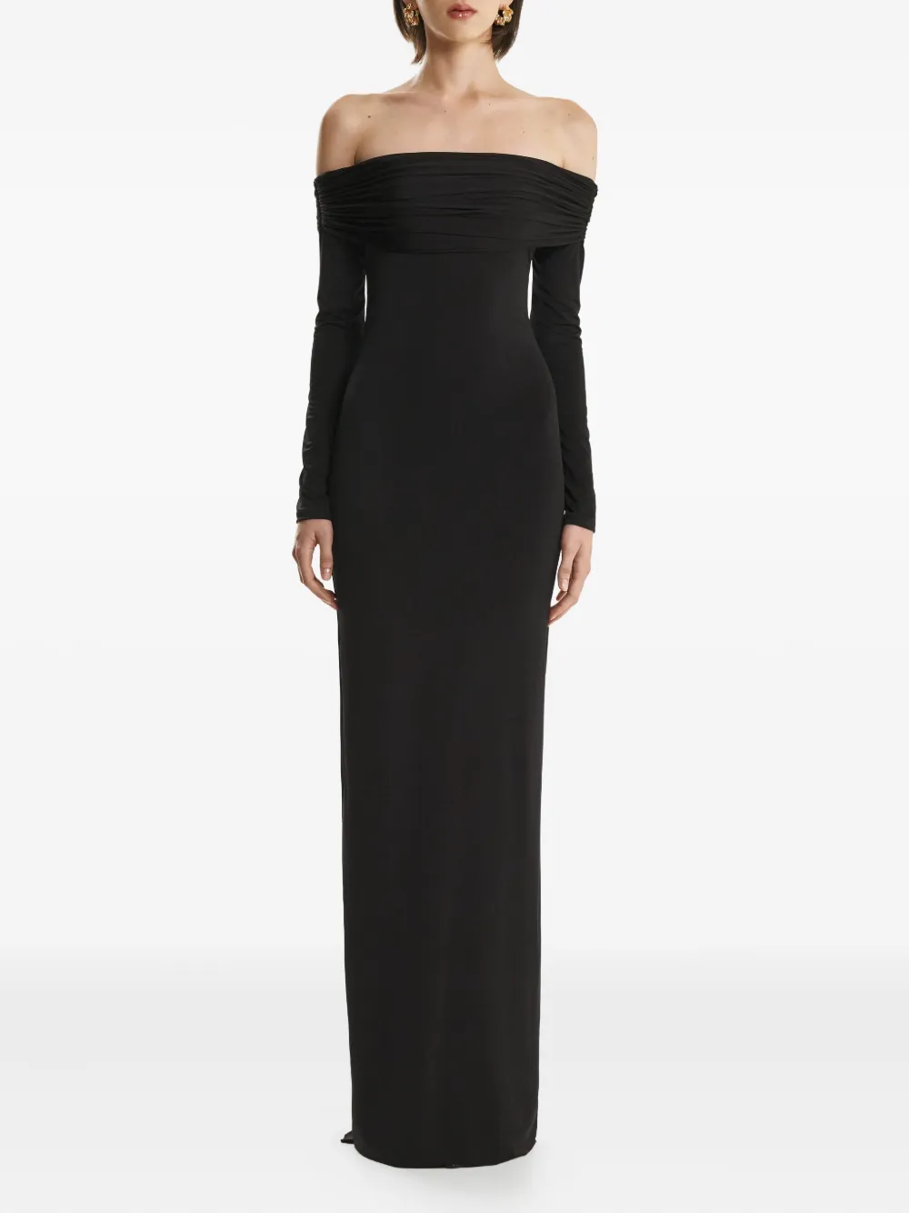 Макси-платье с открытыми плечами и длинными рукавами 2310 STUDIO, черный
Макси-платье с открытыми плечами и длинными рукавами 2310 STUDIO, черный