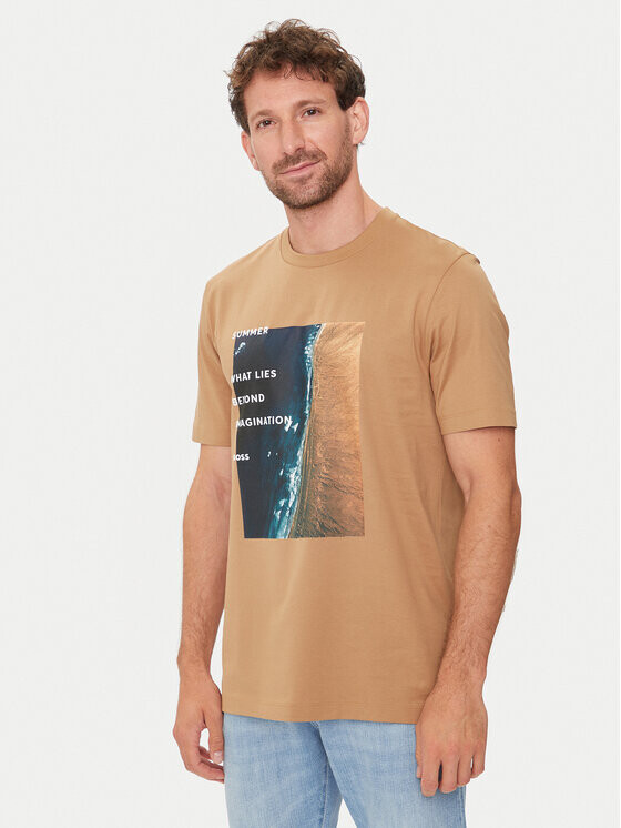 Футболка стандартного кроя Boss, бежевый
Футболка стандартного кроя Boss, бежевый