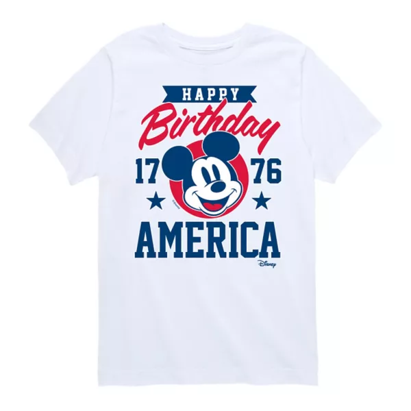 Футболка для мальчиков 8-20 лет с принтом "Mickey Mouse" и надписью "С Днем Рождения, Америка" Disney, белый
Футболка для мальчиков 8-20 лет с принтом "Mickey Mouse" и надписью "С Днем Рождения, Америка" Disney, белый