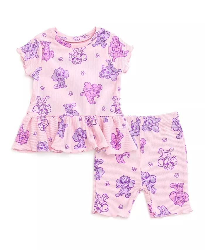 Детский комплект из футболки с ребристой кокеткой и шорт Skye Paw Patrol, розовый
Детский комплект из футболки с ребристой кокеткой и шорт Skye Paw Patrol, розовый