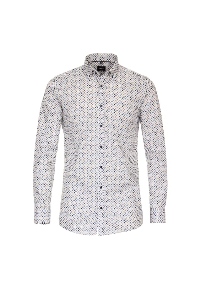 Рубашка с принтом в деловом стиле облегающая фигуру Venti, синий
Рубашка с принтом в деловом стиле облегающая фигуру Venti, синий