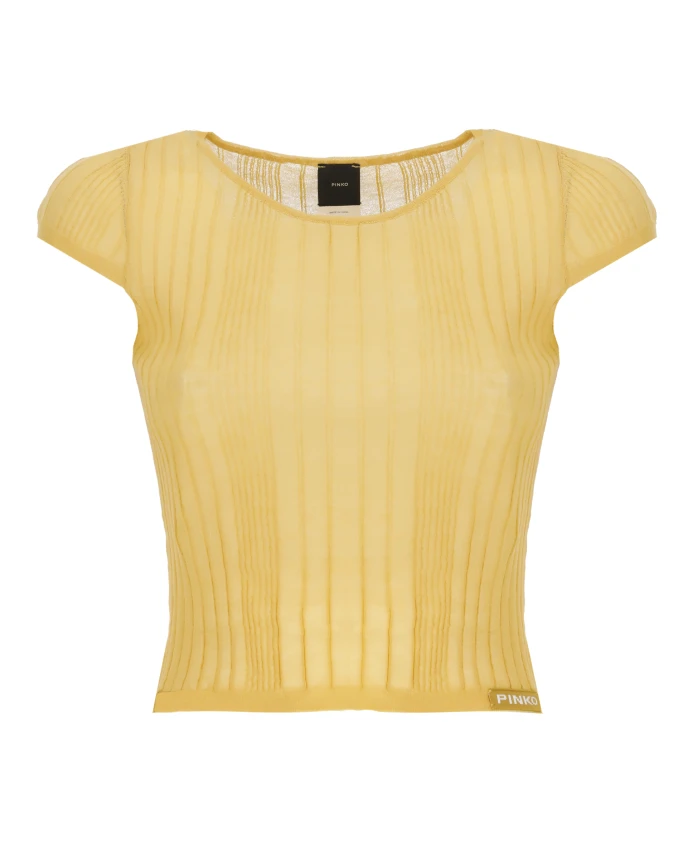 Желтая хлопковая футболка с нашивкой с логотипом. Pinko, желтый
Желтая хлопковая футболка с нашивкой с логотипом. Pinko, желтый