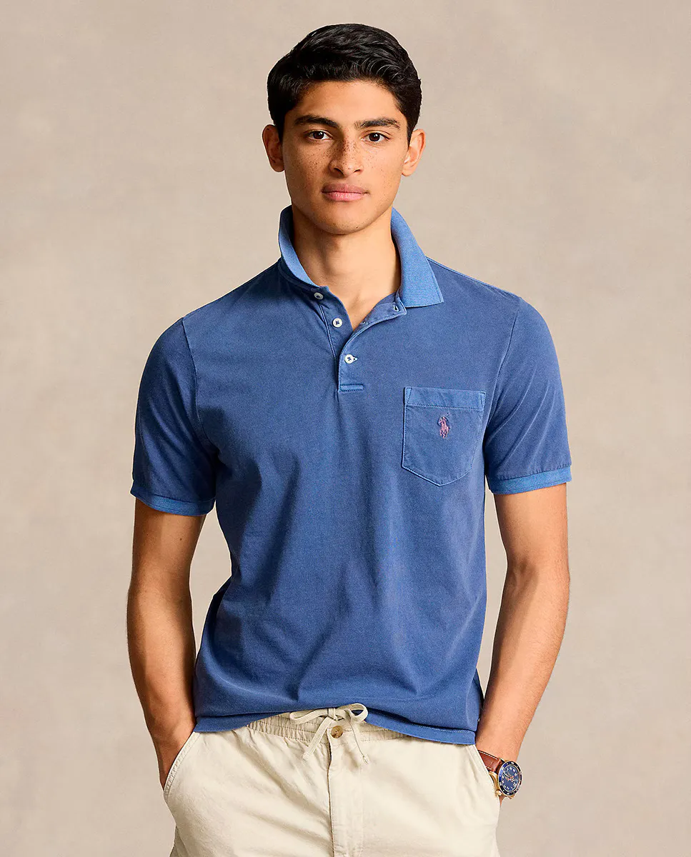 Мужская рубашка-поло классического кроя из хлопкового трикотажа Polo Ralph Lauren, синий
Мужская рубашка-поло классического кроя из хлопкового трикотажа Polo Ralph Lauren, синий