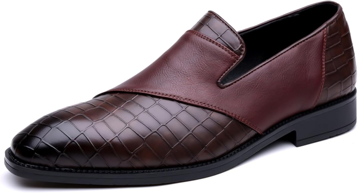 Мужские лоферы LSHWCIFT без шнурков, Деловая и повседневная обувь из тисненой кожи под крокодила для работы, официальных и полуофициальных мероприятий, красный
Мужские лоферы LSHWCIFT без шнурков, Деловая и повседневная обувь из тисненой кожи под крокодила для работы, официальных и полуофициальных мероприятий, красный