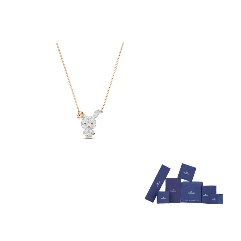 Маленькое ожерелье с розовым золотым покрытием women's Swarovski, белый
Маленькое ожерелье с розовым золотым покрытием women's Swarovski, белый