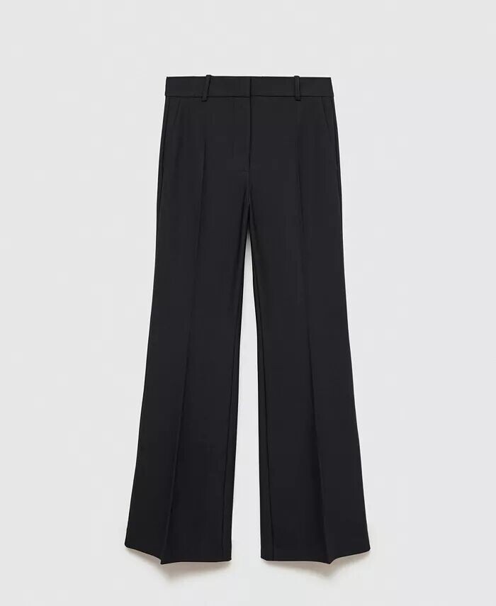 Женские расклешенные брюки средней посадки MANGO, черный
Женские расклешенные брюки средней посадки MANGO, черный