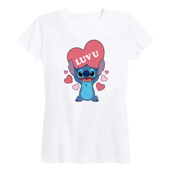 Футболка женская Lilo & Stitch с принтом "Люблю тебя" и сердечками Disney, белый
Футболка женская Lilo & Stitch с принтом "Люблю тебя" и сердечками Disney, белый