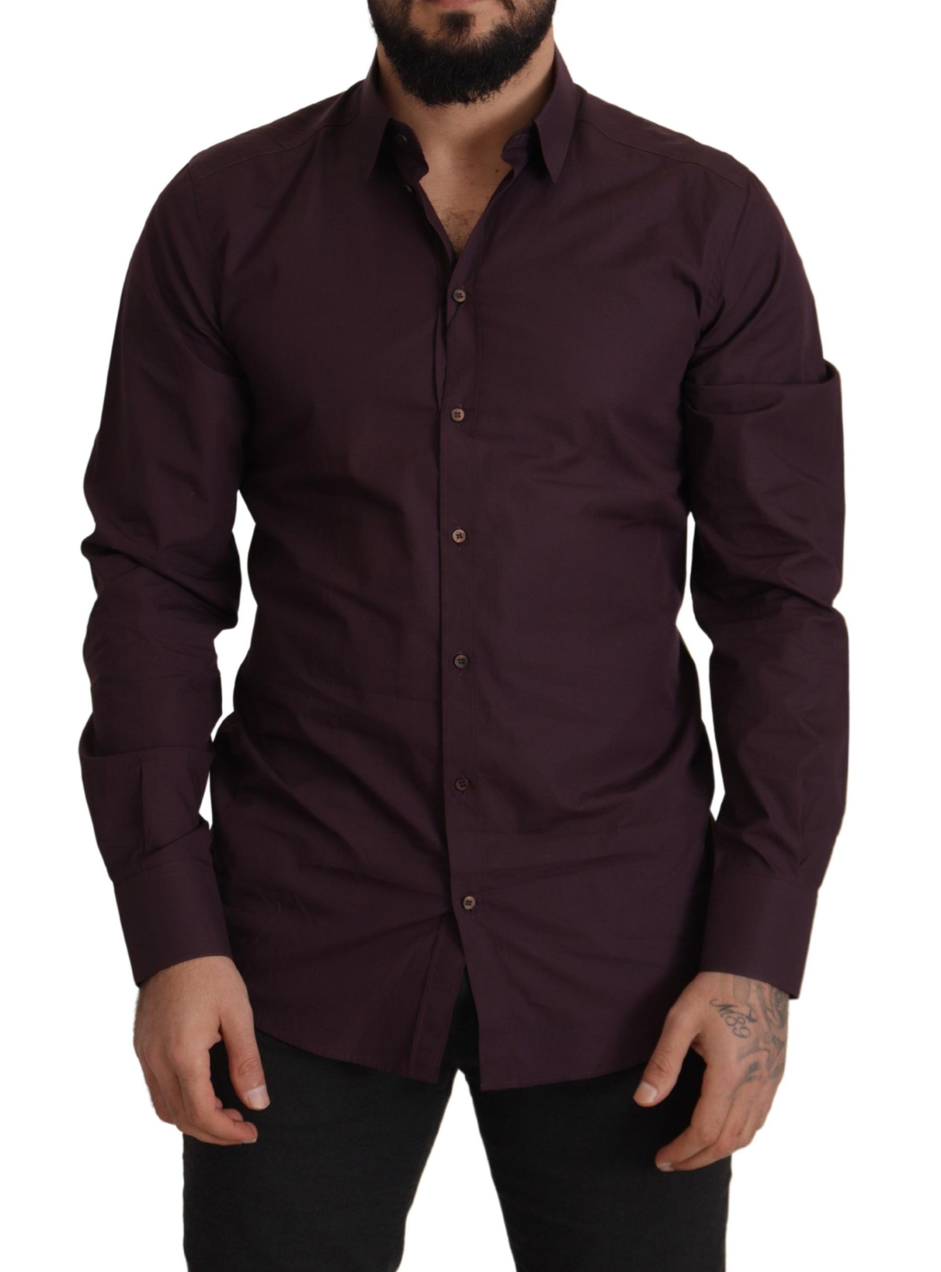 Рубашка-платье Regal Purple Slim Fit Dolce & Gabbana, фиолетовый 
Рубашка-платье Regal Purple Slim Fit Dolce & Gabbana, фиолетовый