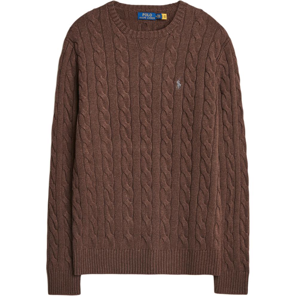 Вязаный джемпер с вышитым логотипом и косами Polo Ralph Lauren, коричневый
Вязаный джемпер с вышитым логотипом и косами Polo Ralph Lauren, коричневый