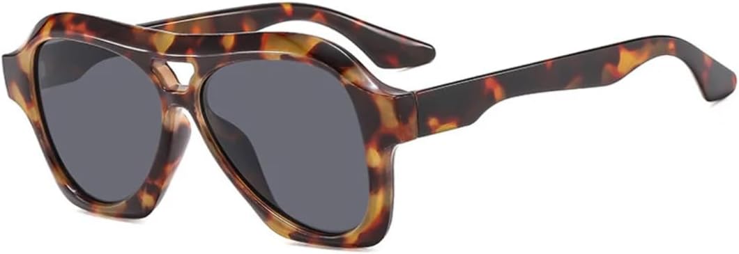 Модные солнцезащитные очки с двойной перемычкой, женские, в стиле ретро, с прозрачными линзами, защита от УФ-излучения UV400, мужские, в тренде, в стиле панк UATXTAU, Leopard Grey
Модные солнцезащитные очки с двойной перемычкой, женские, в стиле ретро, с прозрачными линзами, защита от УФ-излучения UV400, мужские, в тренде, в стиле панк UATXTAU, Leopard Grey