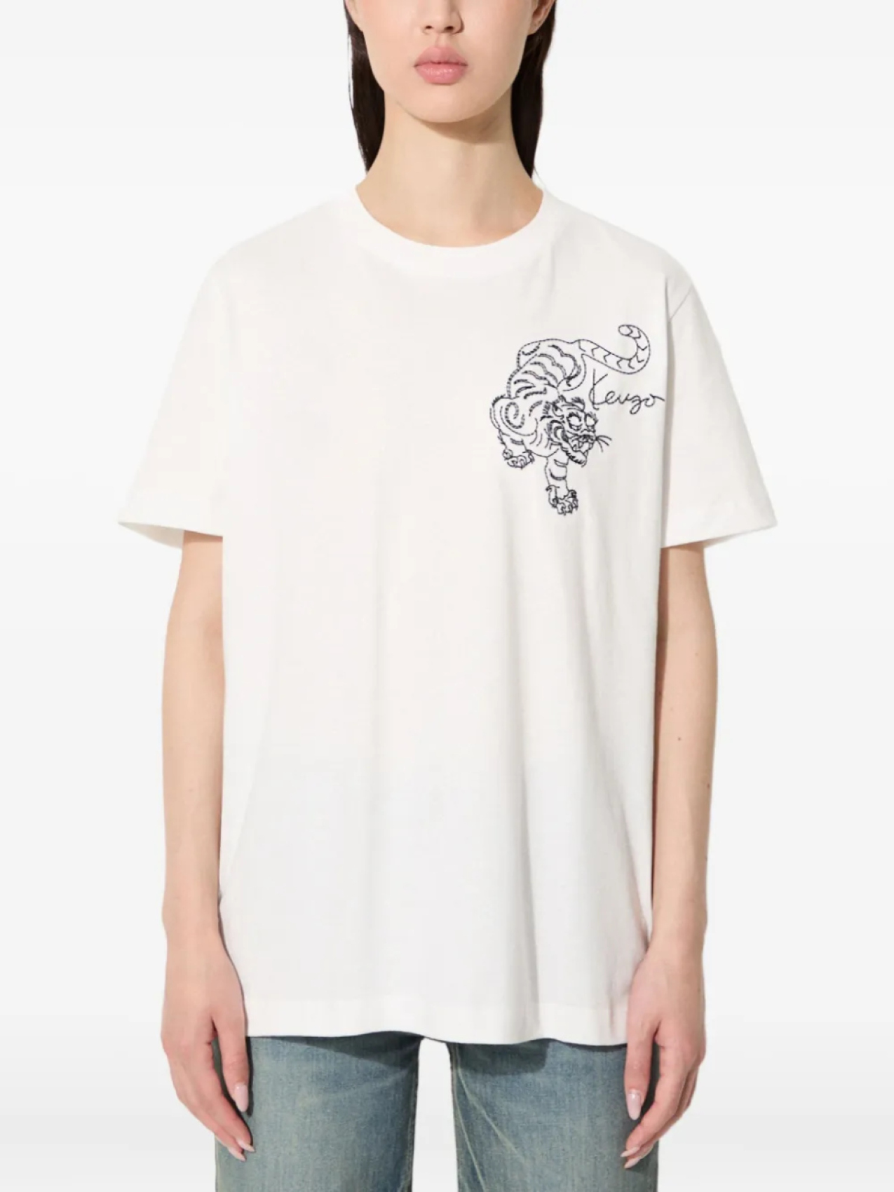 Футболка с вышивкой тигра Kenzo, нейтральный
Футболка с вышивкой тигра Kenzo, нейтральный