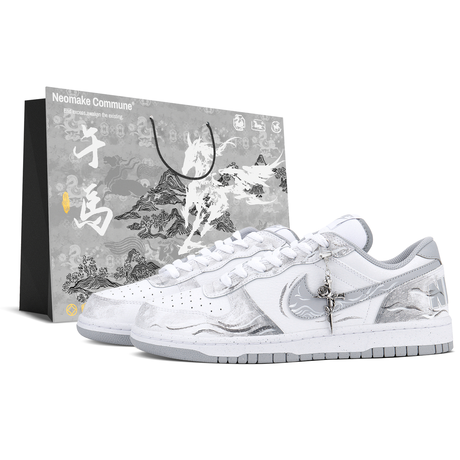 Nike Мужские низкие скейтбордские кроссовки Big Cushioning Height Increasing бело-серые
Nike Мужские низкие скейтбордские кроссовки Big Cushioning Height Increasing бело-серые