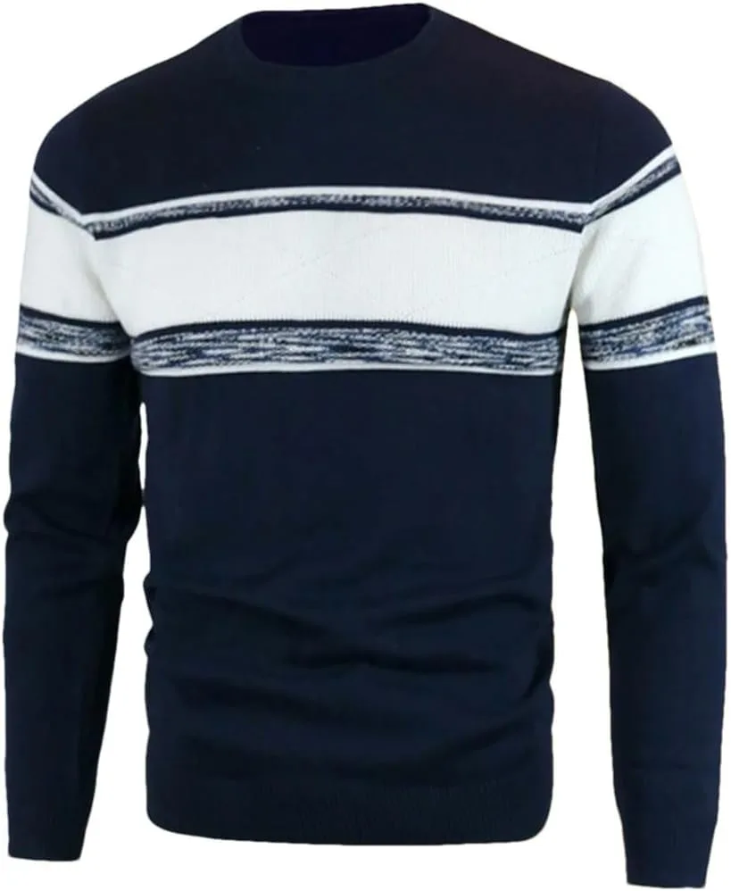 Мужской хлопковый полосатый свитер
Мужской хлопковый полосатый свитер