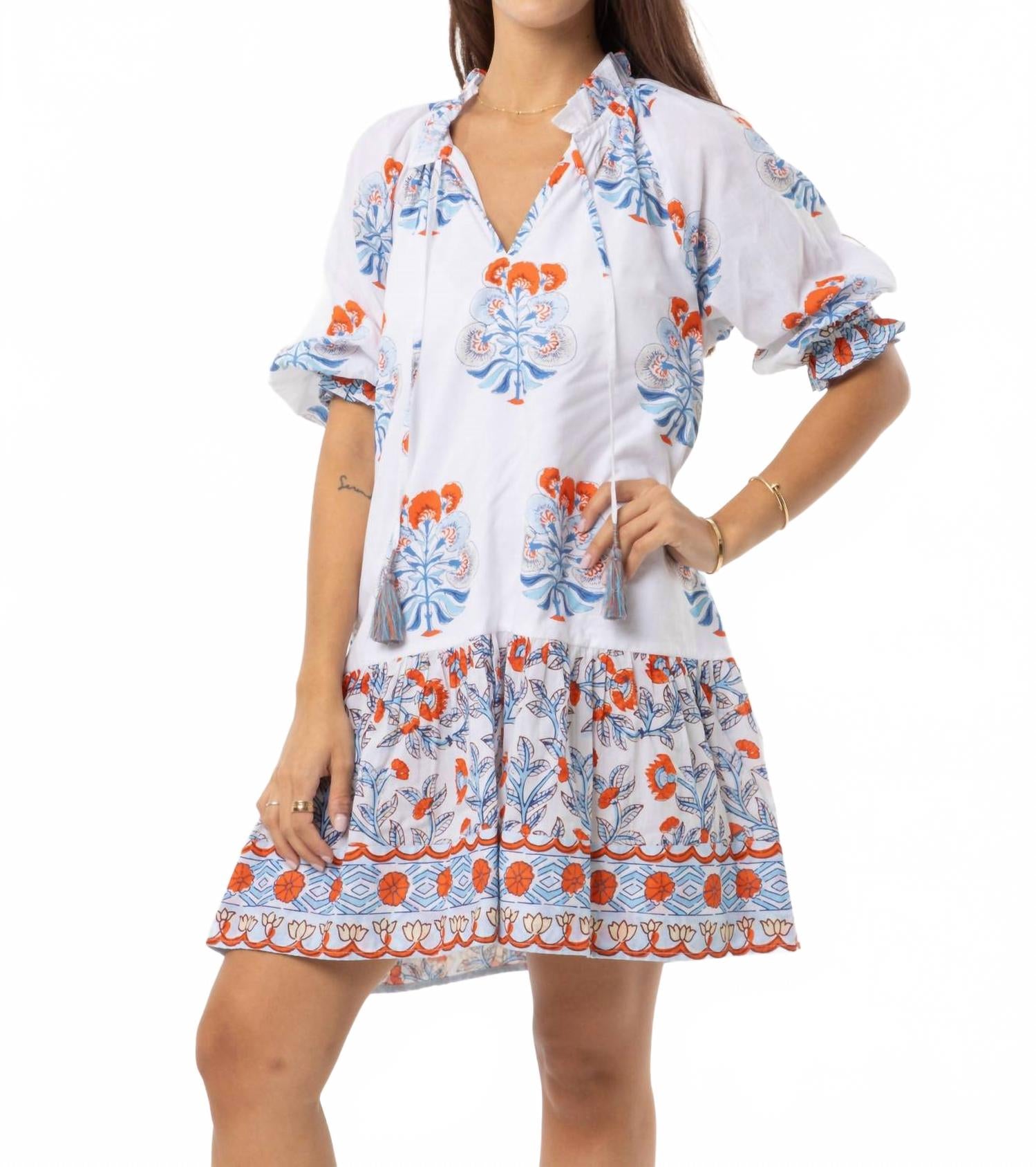 Клэр Мини-платье в сине-оранжевом цвете Bindu
Клэр Мини-платье в сине-оранжевом цвете Bindu