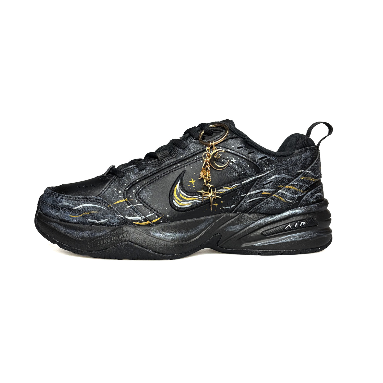 Nike Air Monarch 4 Dark Universe Gilded Thermal с увеличенной высотой, устойчивые к истиранию и скольжению, Mid top
Nike Air Monarch 4 Dark Universe Gilded Thermal с увеличенной высотой, устойчивые к истиранию и скольжению, Mid top