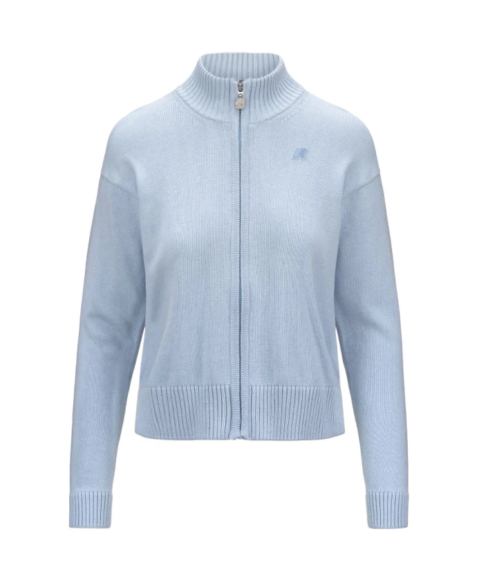 Синий свитер с высоким воротником и застежкой-молнией. K-Way, синий
Синий свитер с высоким воротником и застежкой-молнией. K-Way, синий