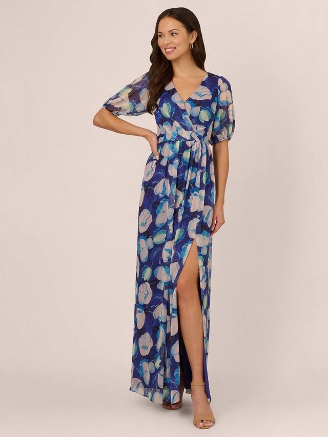 Шифоновое платье с цветочными складками Adrianna Papell, синий/разноцветный
Шифоновое платье с цветочными складками Adrianna Papell, синий/разноцветный