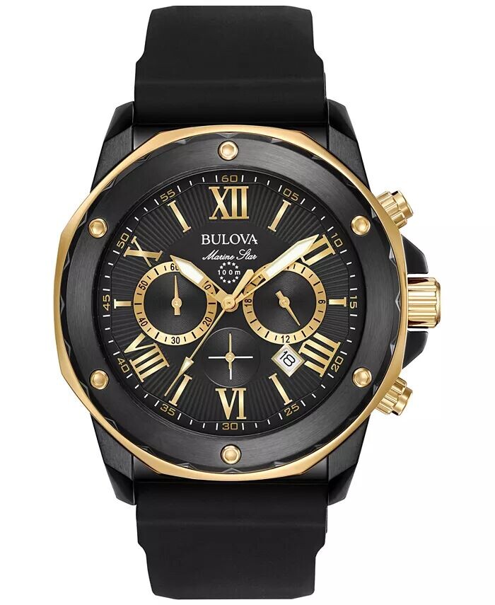 Мужские часы с хронографом Marine Star, черный силиконовый ремешок, 44 мм, 98B278 Bulova
Мужские часы с хронографом Marine Star, черный силиконовый ремешок, 44 мм, 98B278 Bulova