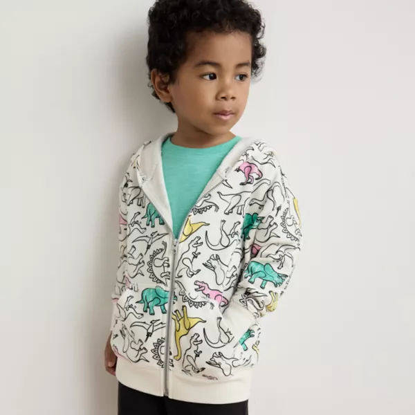 Толстовка с капюшоном на молнии для малышей и мальчиков постарше Jumping Beans, цвет ivory outline dinos
Толстовка с капюшоном на молнии для малышей и мальчиков постарше Jumping Beans, цвет ivory outline dinos
