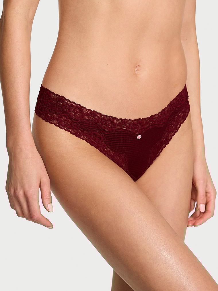 Трусики-Стринги из хлопка с кружевом и полосками Lace Trim, shadow stripe sangria red
Трусики-Стринги из хлопка с кружевом и полосками Lace Trim, shadow stripe sangria red