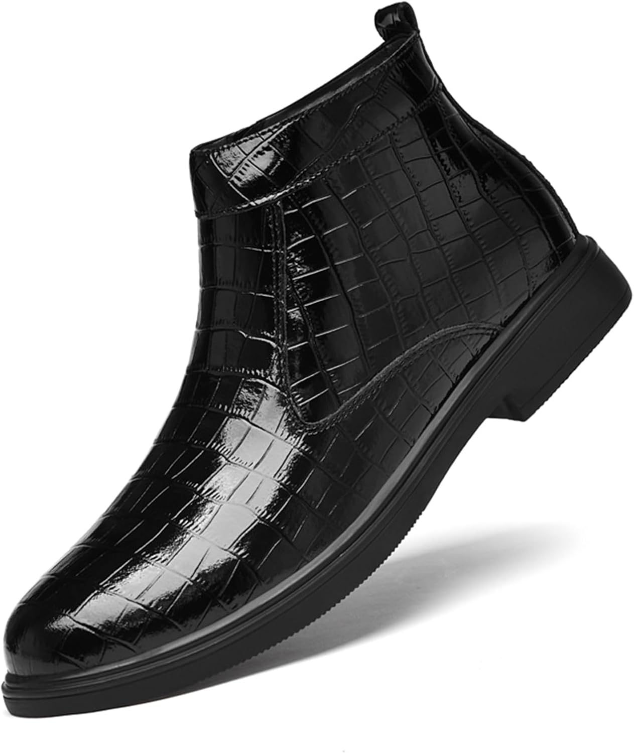 Мужские ботинки Челси из лакированной кожи с теплой комфортной плюшевой подкладкой, боковой молнией, без шнуровки, классические деловые ботинки, круглый носок, низкий каблук, водонепроницаемые, повседневные ботильоны Eggdk, черный
Мужские ботинки Челси из лакированной кожи с теплой комфортной плюшевой подкладкой, боковой молнией, без шнуровки, классические деловые ботинки, круглый носок, низкий каблук, водонепроницаемые, повседневные ботильоны Eggdk, черный