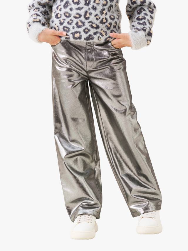 Детские джинсы Metallic с широкими штанинами Angel & Rocket, Silver
Детские джинсы Metallic с широкими штанинами Angel & Rocket, Silver