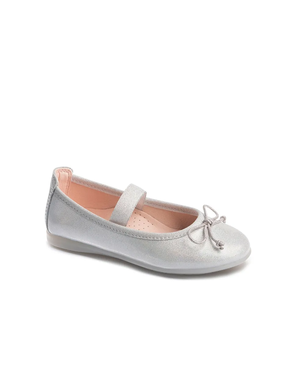 Серебряные кожаные балетки для девочки на резинке Pablosky, серебряный
Серебряные кожаные балетки для девочки на резинке Pablosky, серебряный