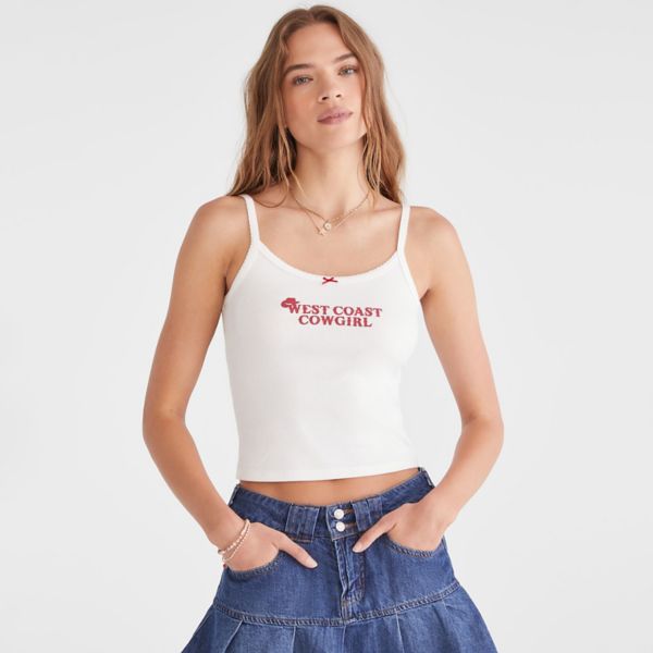 Майка с графическим принтом для юниоров Aeropostale, бежевый 
Майка с графическим принтом для юниоров Aeropostale, бежевый