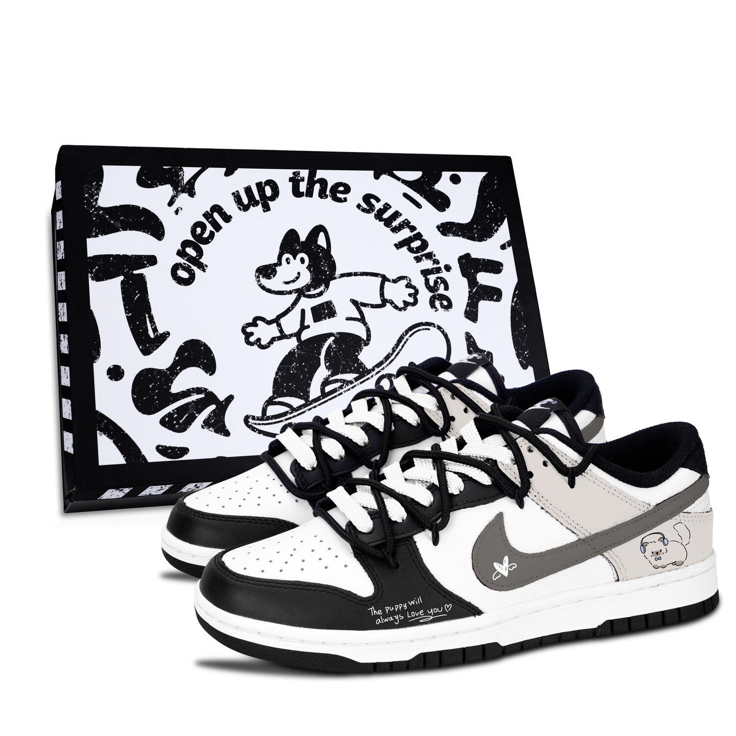 Dunk Black White, согревающие сердце устойчивые к истиранию низкие кроссовки для скейтбординга Unisex Nike, серый
Dunk Black White, согревающие сердце устойчивые к истиранию низкие кроссовки для скейтбординга Unisex Nike, серый