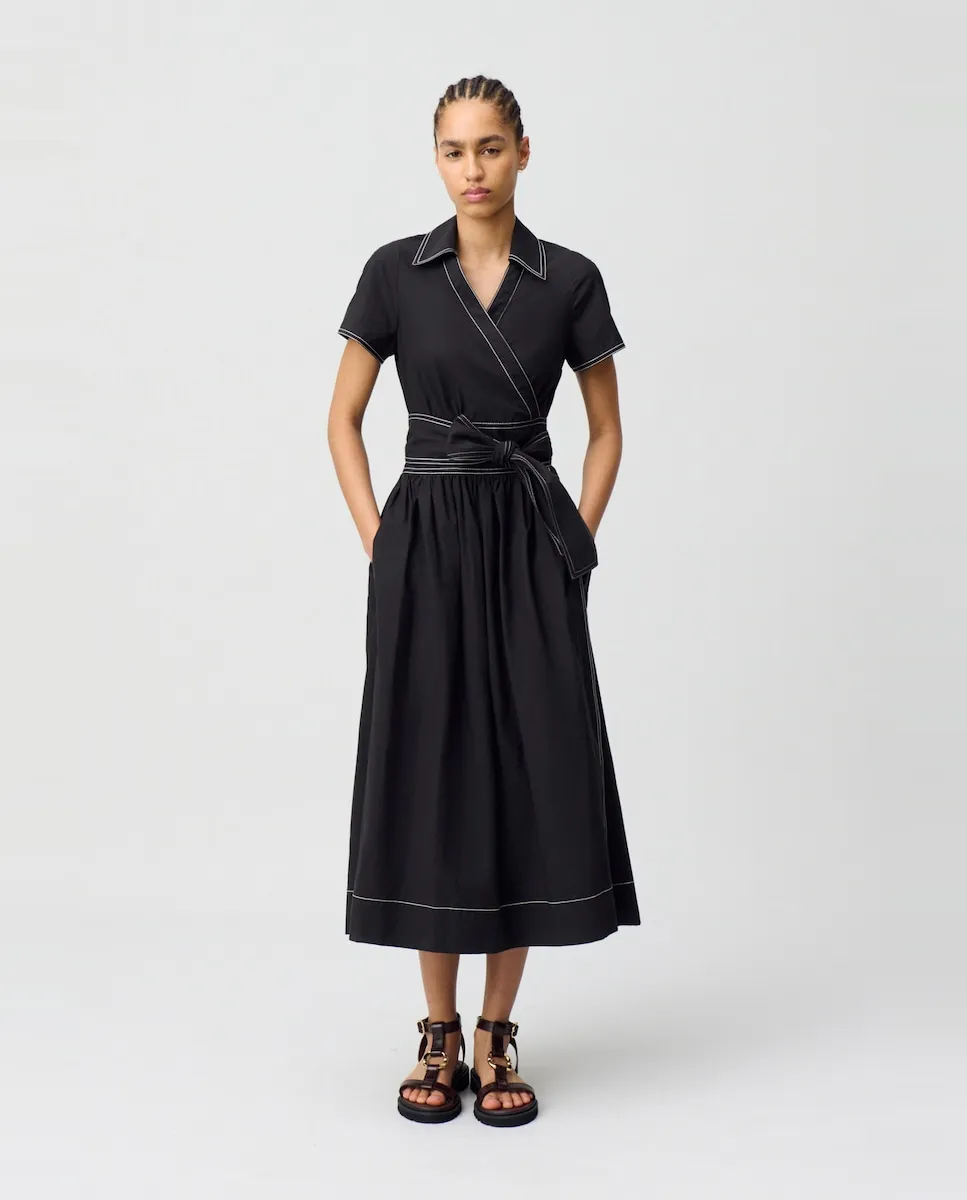 Платье-халат с поясом Claudie Pierlot, черный
Платье-халат с поясом Claudie Pierlot, черный