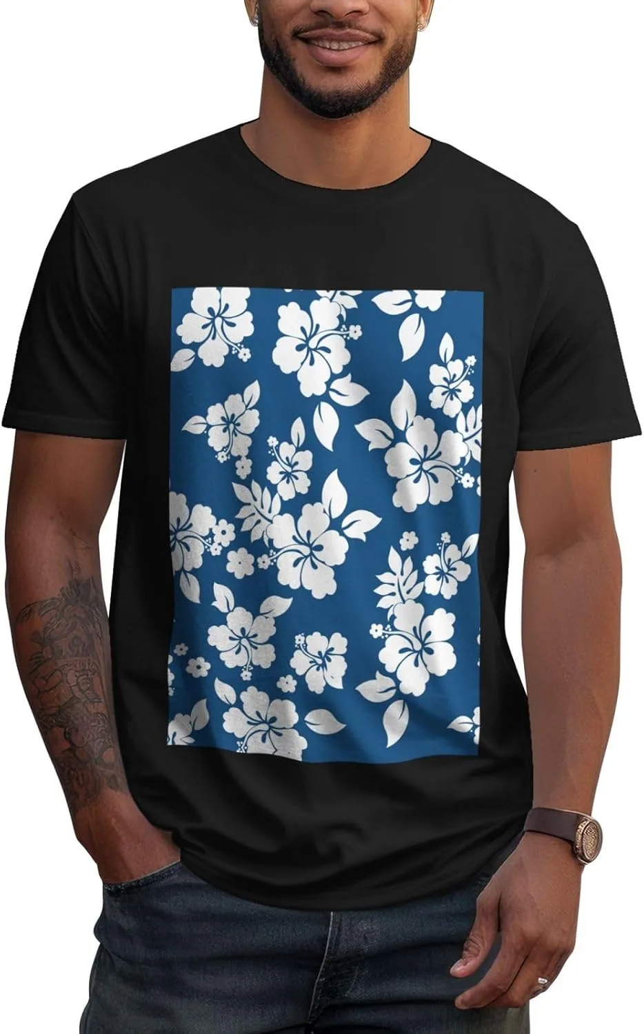 Мужская футболка с круглым вырезом, хлопок, цветочный принт, мягкая и дышащая ZERAOKE
Мужская футболка с круглым вырезом, хлопок, цветочный принт, мягкая и дышащая ZERAOKE