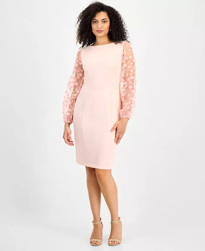 Миниатюрное платье-футляр с прозрачными рукавами и аппликацией Connected, розовый
Миниатюрное платье-футляр с прозрачными рукавами и аппликацией Connected, розовый