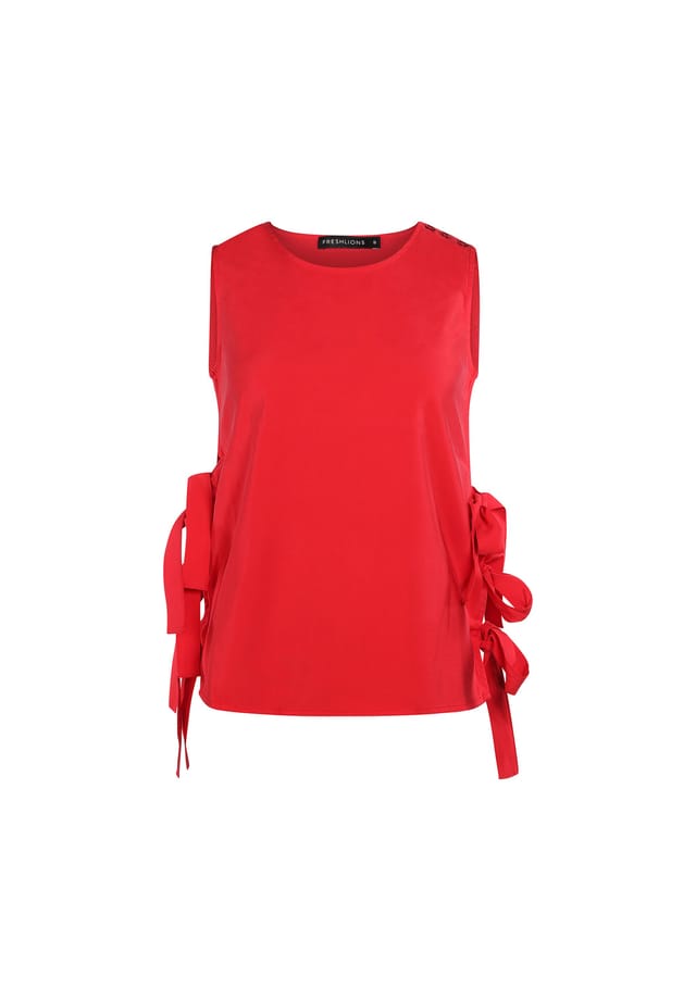 Блузка с короткими рукавами Liana с великолепными завязками по бокам Freshlions, красный
Блузка с короткими рукавами Liana с великолепными завязками по бокам Freshlions, красный