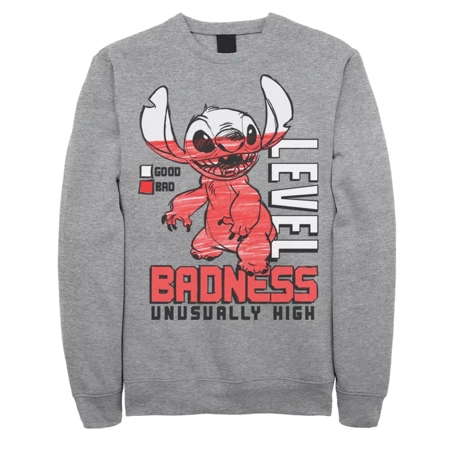 Мужской свитшот с градиентным портретом Disney Lilo & Stitch Level Badness Licensed Character
Мужской свитшот с градиентным портретом Disney Lilo & Stitch Level Badness Licensed Character