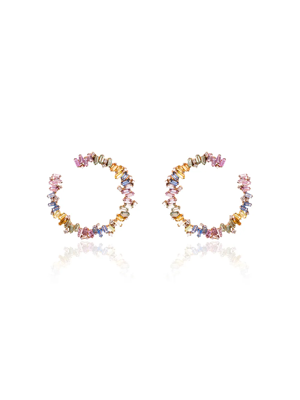 Золотые серьги-кольца Fireworks с сапфирами Suzanne Kalan, розовый
Золотые серьги-кольца Fireworks с сапфирами Suzanne Kalan, розовый